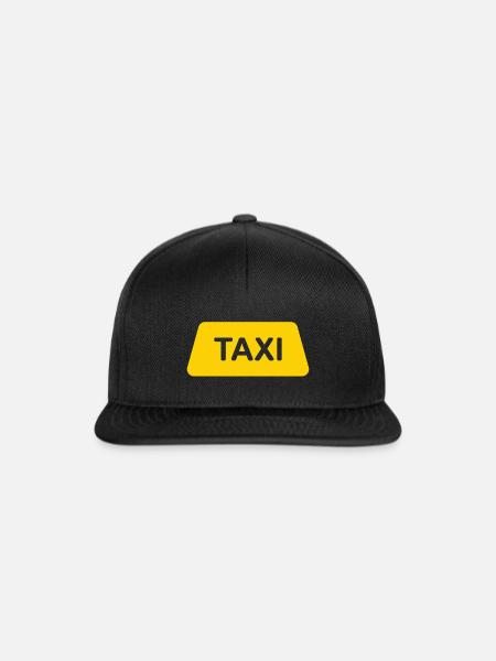 Taxi Hier fährt der Chef - tolle Shirt Geschenke - Snapback Cap - Schwarz/Schwarz