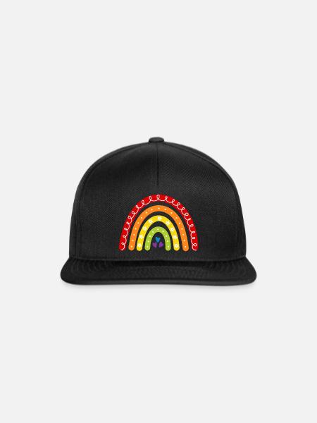 Regenbogen - Snapback Cap - Schwarz/Schwarz