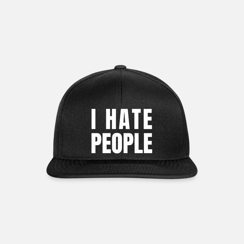 I Hate People - Snapback Cap - black/black