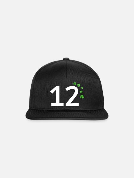 12 - Snapback Cap - Schwarz/Schwarz