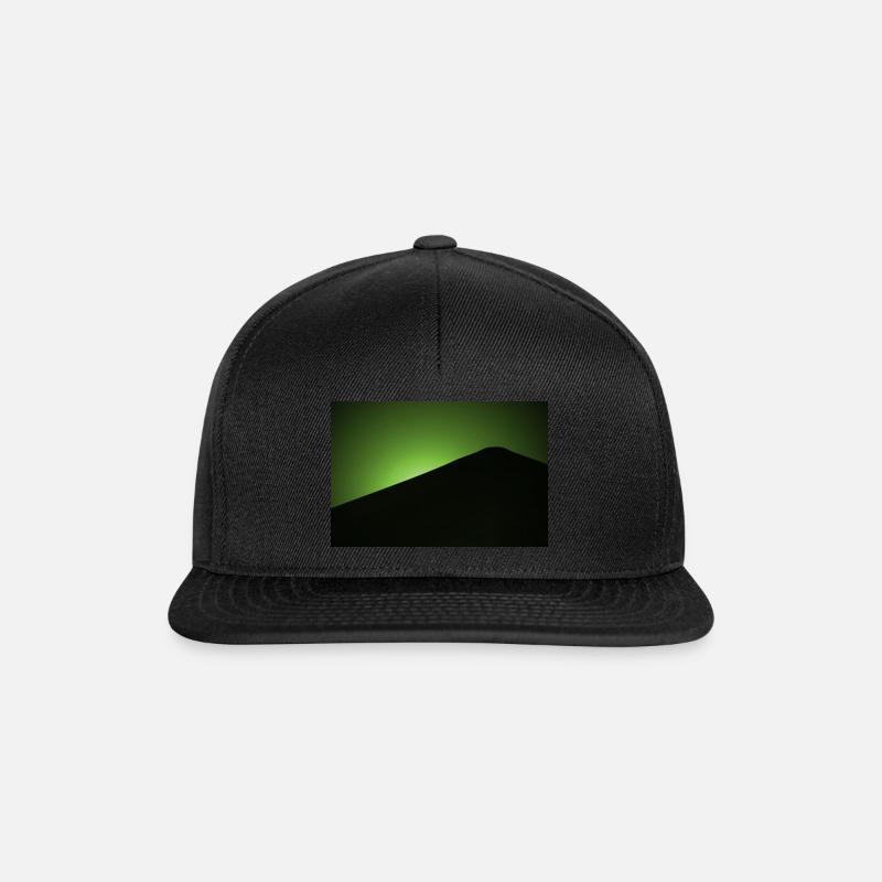 Mondlicht grün - Snapback Cap - Schwarz/Schwarz