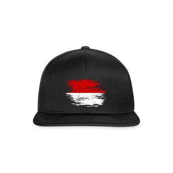 Drapeau indonésien utilisé - Casquette snapback - noir/noir - Devant
