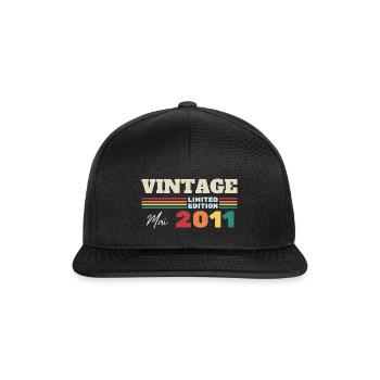 Vintage mai 2011 cadeau anniversaire - Casquette snapback - noir/noir - Devant