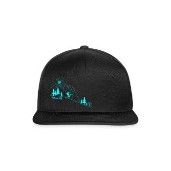 Mountainbike Radsport - Snapback Cap - Schwarz/Schwarz - Vorne