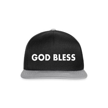 God bless - Casquette snapback - noir/gris - Devant