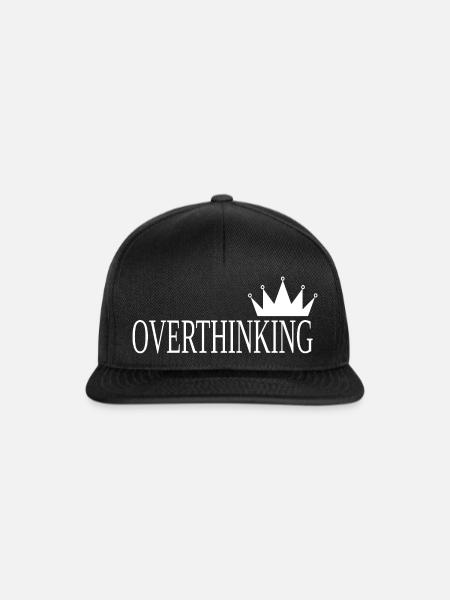 OVERTHINKING - Snapback Cap - Schwarz/Schwarz