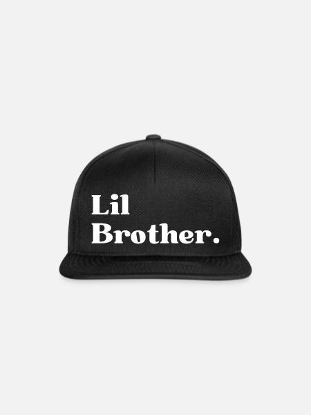 Lil Bro. Little Brother Geschenk - Snapback Cap - Schwarz/Schwarz