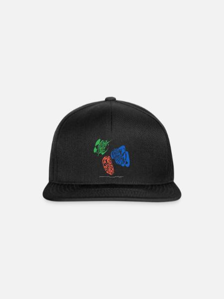 Abstract design Nacho dips - Snapback Cap - Schwarz/Schwarz