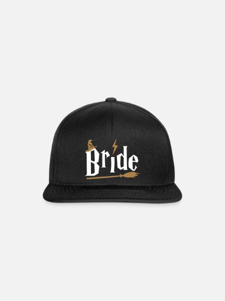 T-Shirt Braut Wizard Style - Snapback Cap - Schwarz/Schwarz
