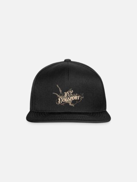 IGP Dogsport Shirt Schutzdienst Motiv Retro - Snapback Cap - Schwarz/Schwarz