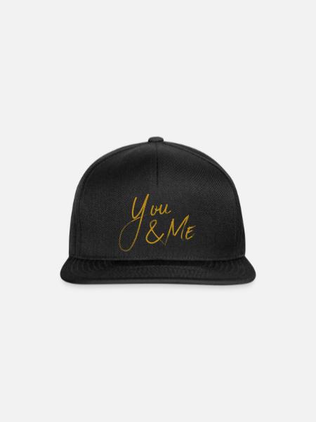 YOU & ME - Snapback Cap - Schwarz/Schwarz