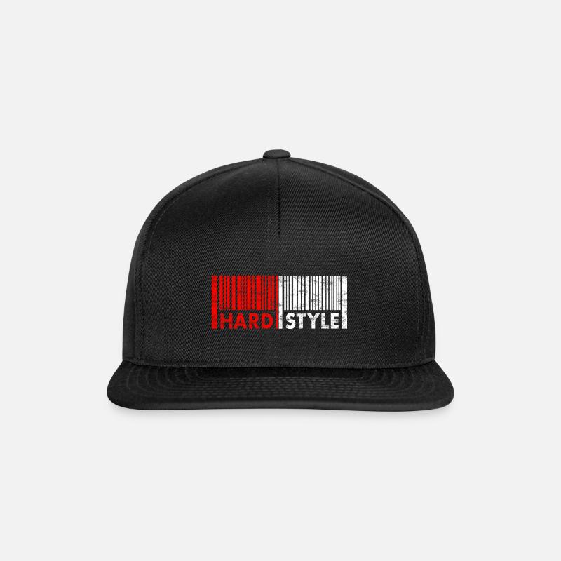 Hardstyle - Musik - Fastival -Rave -Edm - Techno - Snapback Cap - Schwarz/Schwarz