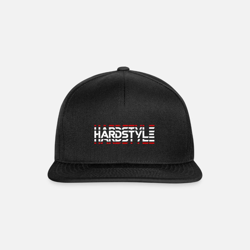 Hardstyle - Hardstyle Musik - Fastival -Rave -Edm - Snapback Cap - Schwarz/Schwarz