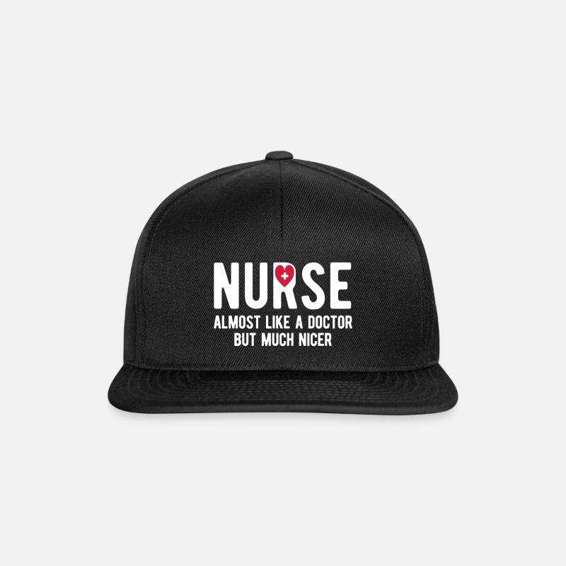 infirmière - Casquette snapback - noir/noir