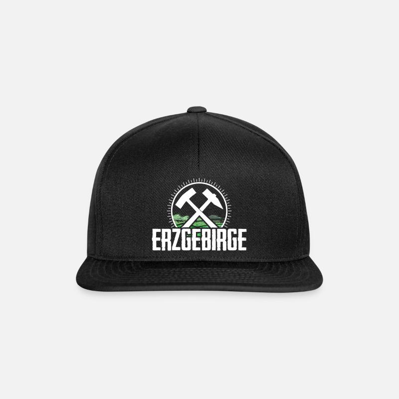 Erzgebirge - Snapback Cap - Schwarz/Schwarz
