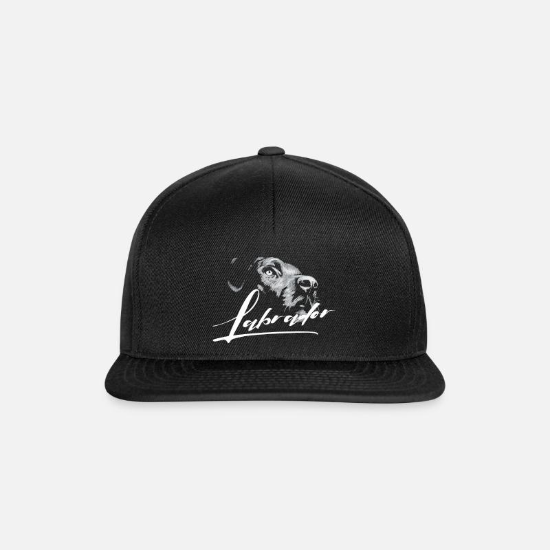 Labrador Hundeshirt - Snapback Cap - Schwarz/Schwarz