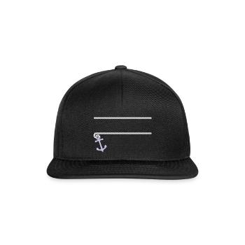 Cadre maritime avec ancre - Casquette snapback - noir/noir - Devant