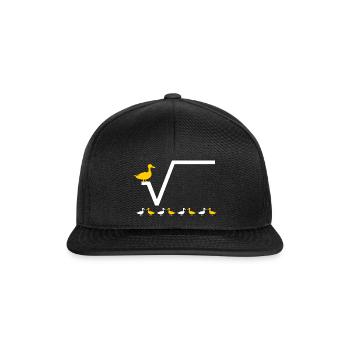 Nth root duck root function | Math gift - Snapback Cap - black/black - Front