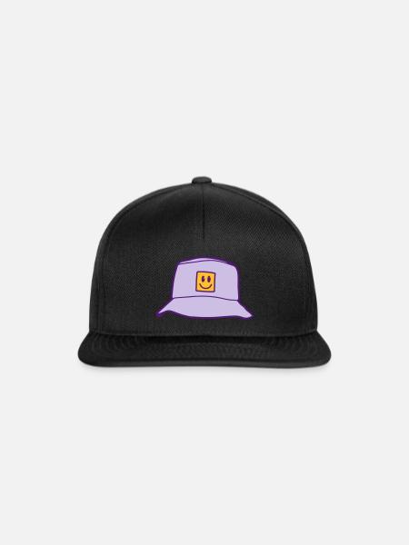 Bucket Hat - Snapback Cap - Schwarz/Schwarz