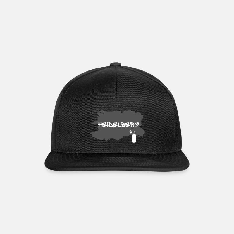 Fancy Heidelberg Street & Graffity Style - Snapback Cap - Schwarz/Schwarz