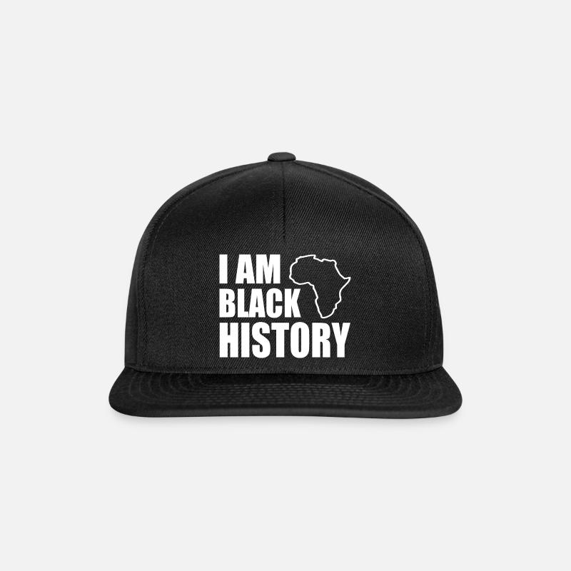 I am black histor - Casquette snapback - noir/noir