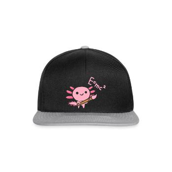 Axolotl schlau - Snapback Cap - Schwarz/Grau - Vorne