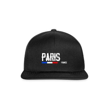 J'aime Paris Nom de Ville en France - Casquette snapback - noir/noir - Devant