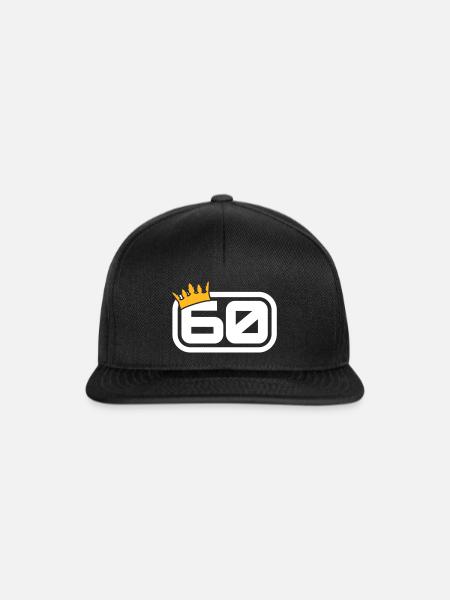 60s - Snapback Cap - Schwarz/Schwarz