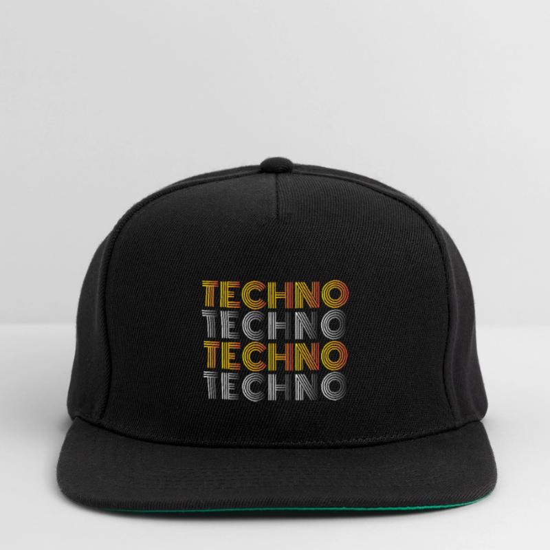 Techno Techno Techno Techno Techno chemise minimale Casquette snapback