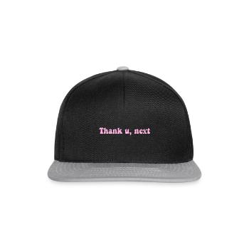 Frase Merci, prochaine rose - Casquette snapback - noir/gris - Devant