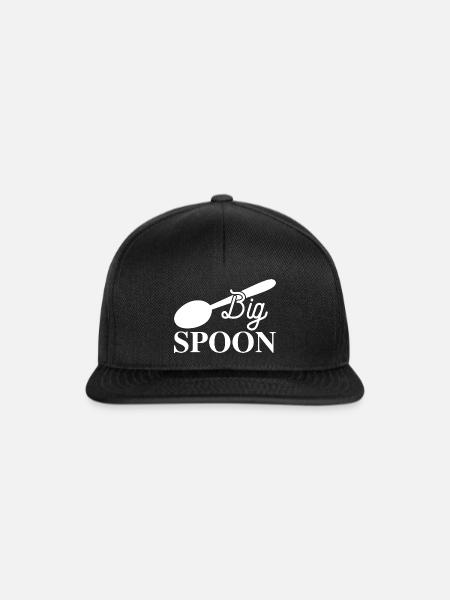 Großer Löffel und kleiner Löffel - Snapback Cap - Schwarz/Schwarz
