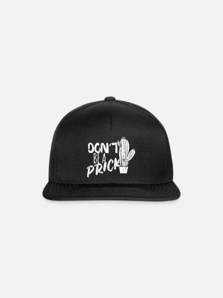 Sein kein Scheißkerl - Snapback Cap - Schwarz/Schwarz