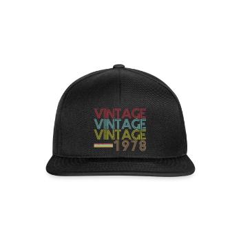 Année de naissance du millésime 1978 - Casquette snapback - noir/noir - Devant