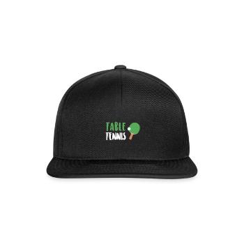 Tennis de table - Casquette snapback - noir/noir - Devant