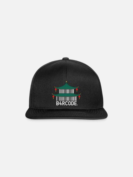 B4RCODE. Chinese Temple - Snapback Cap - Schwarz/Schwarz