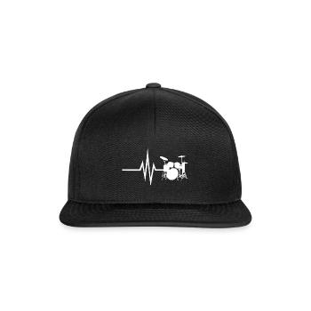 Mon cœur bat pour les percussions - Instrument - Casquette snapback - noir/noir - Devant