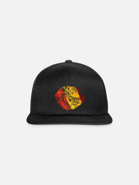 Chinesischer Drache - Snapback Cap - Schwarz/Schwarz