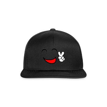 Keep smiling - Snapback Cap - black/black - Front
