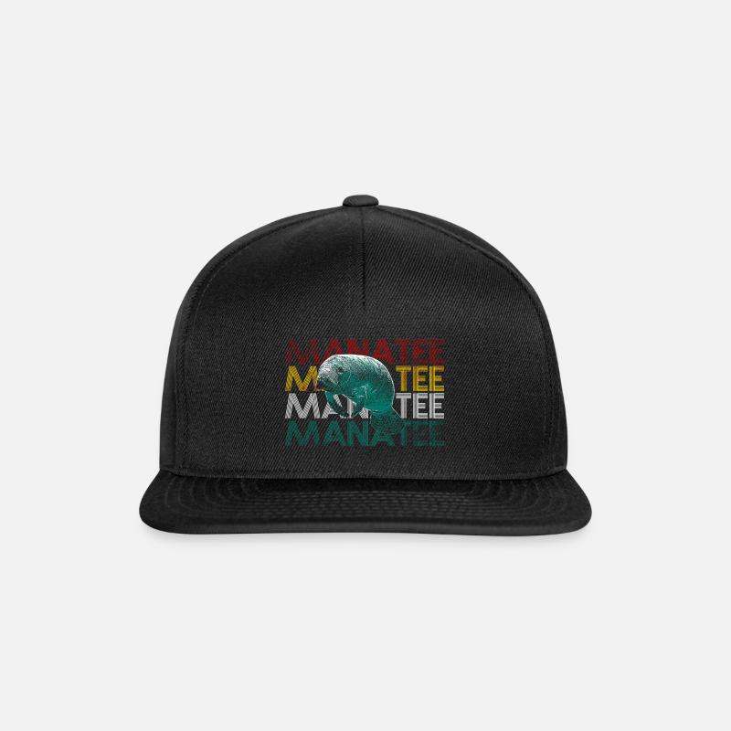 manatee - Snapback Cap - black/black