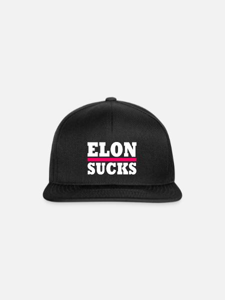 Elon sucks - Snapback Cap - Schwarz/Schwarz