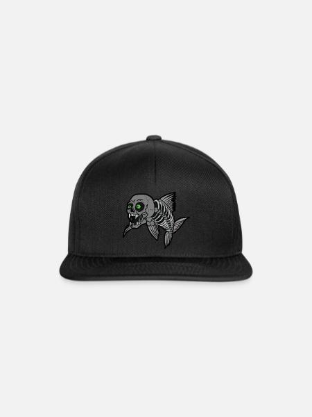 Fischgraete - Snapback Cap - Schwarz/Schwarz