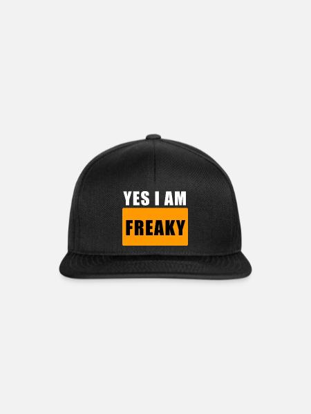 JA, ICH BIN FREAKY - Snapback Cap - Schwarz/Schwarz