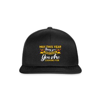 Diwali Hindus Sikh Fest der Lichter Geschenk - Snapback Cap - Schwarz/Schwarz - Vorne