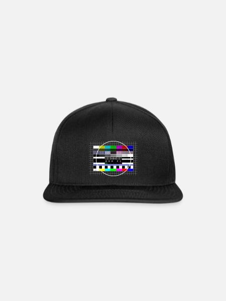 DDR Testbild Retro Ostalgie 80er Jahre - Snapback Cap - Schwarz/Schwarz