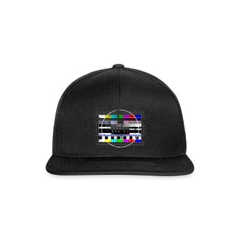 DDR Testbild Color used look - 80er Jahre - Snapback Cap - Schwarz/Schwarz - Vorne
