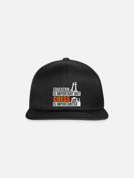 Chess is importanter - Snapback Cap - Schwarz/Schwarz