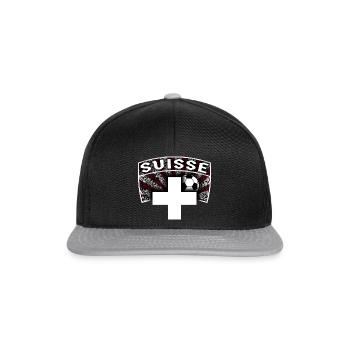 soccer suisse 01 soccer t shirt switzerland - Snapback Cap - black/grey - Front