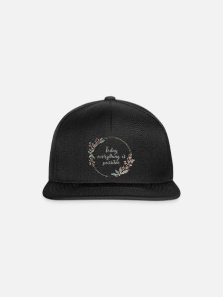 Today everything is possible - Snapback Cap - Schwarz/Schwarz