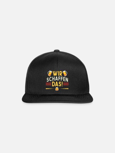 Wir schaffen das - Snapback Cap - Schwarz/Schwarz