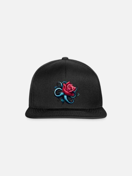 ROSE Tatoo - Snapback Cap - Schwarz/Schwarz